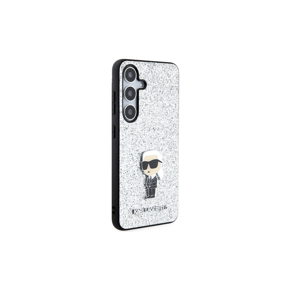 Hurtownia GSM - Etui Karl Lagerfeld KLHCS24SGCNPSG Samsung Galaxy S24 hardcase Fixed Glitter Ikonik Logo Metal Pin argintiu/silver - KLD1915 - {ean13} - Hurt