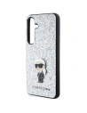 Wholesale Karl Lagerfeld KLHCS24SGCNPSG Samsung Galaxy S24 hardcase Fixed Glitter Ikonik Logo Metal Pin silver - KLD1915 - {ean13} - Hurt