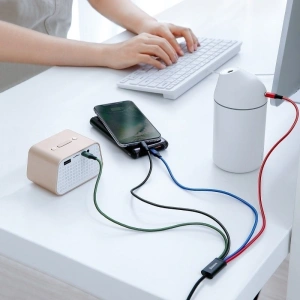 Hurtownia GSM - Kabel USB Baseus Fast 4w1 USB-C / Lightning / 2x Micro 3,5A 1,2m (czarny) - BSU636BLK - {ean13} - Hurt
