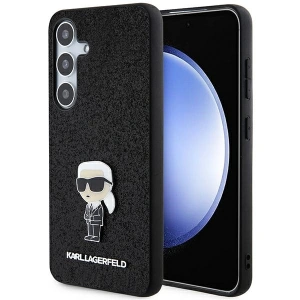 Hurtownia GSM - Etui Karl Lagerfeld KLHCS24SGKNPSK Samsung Galaxy S24 hardcase Fixed Glitter Ikonik Logo Metal Pin černý/black - KLD1916 - {ean13} - Hurt