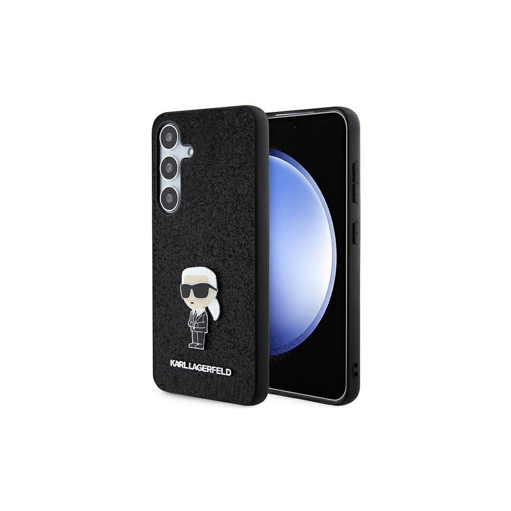 Hurtownia GSM - Etui Karl Lagerfeld KLHCS24SGKNPSK Samsung Galaxy S24 hardcase Fixed Glitter Ikonik Logo Metal Pin černý/black - KLD1916 - {ean13} - Hurt
