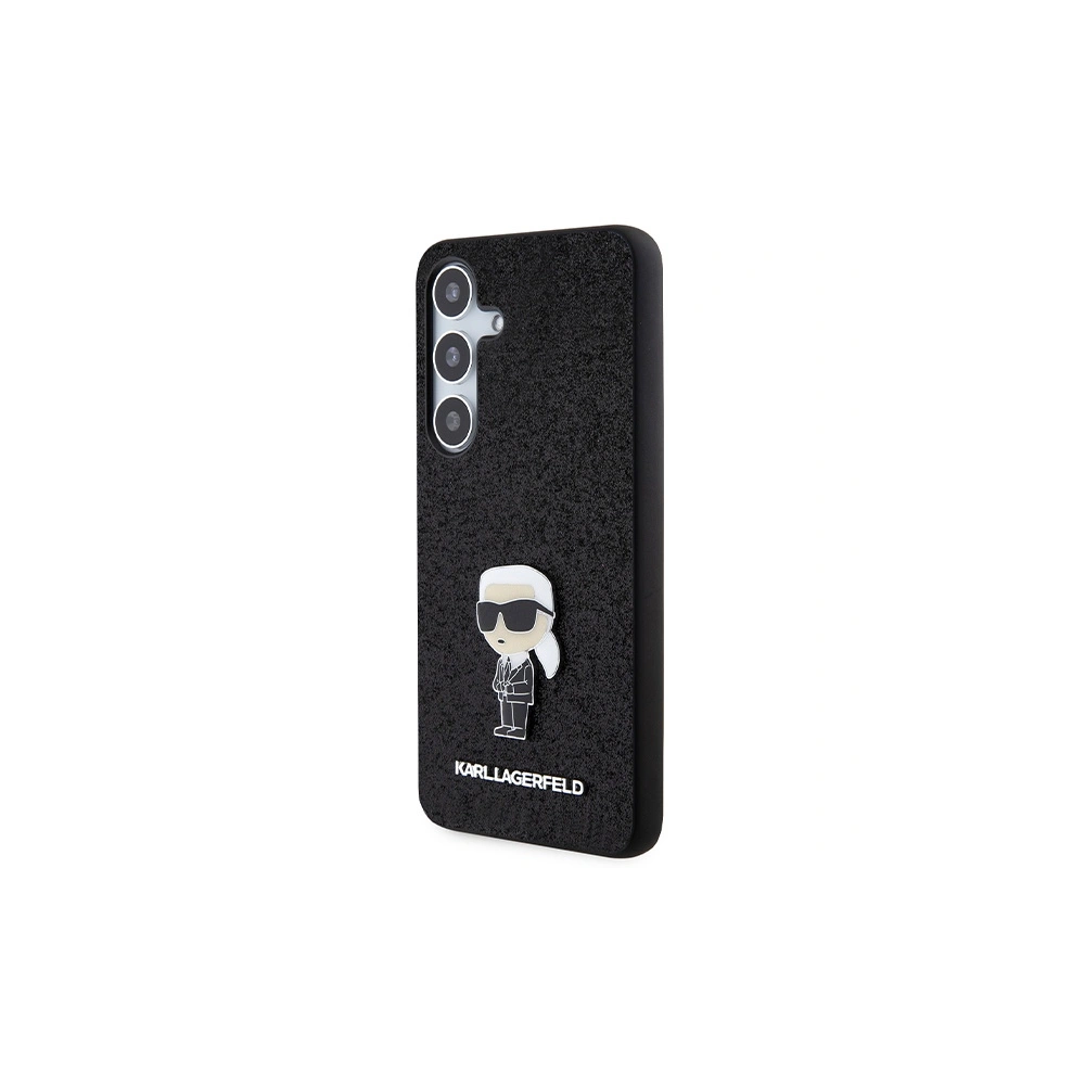 Hurtownia GSM - Etui Karl Lagerfeld KLHCS24SGKNPSK Samsung Galaxy S24 hardcase Fixed Glitter Ikonik Logo Metal Pin černý/black - KLD1916 - {ean13} - Hurt