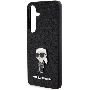 Etui Karl Lagerfeld KLHCS24SGKNPSK Samsung Galaxy S24 hardcase Fixed Glitter Ikonik Logo Metal Pin czarny/black