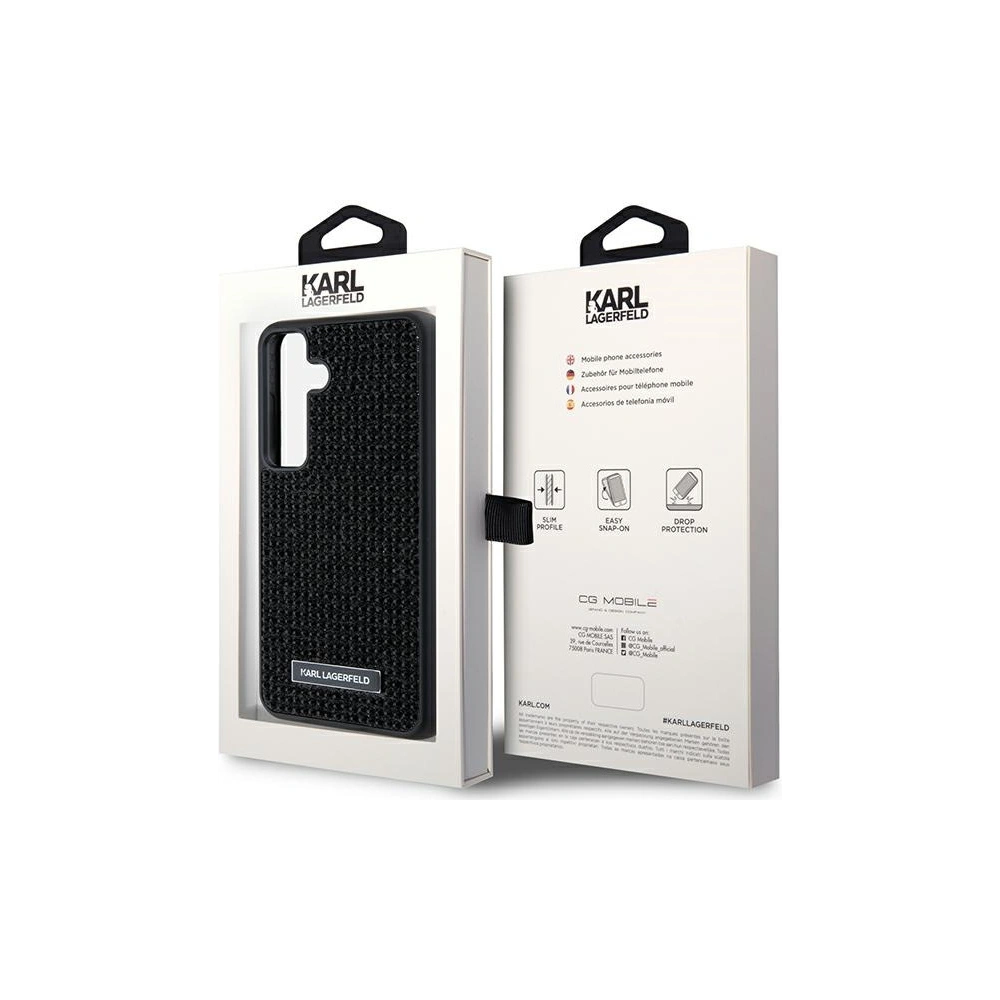 Hurtownia GSM - Etui Karl Lagerfeld KLHCS24SHDSPRK Samsung Galaxy S24 kemény tok Rhinestone Metal Logo fekete/black - KLD1917 - {ean13} - Hurt