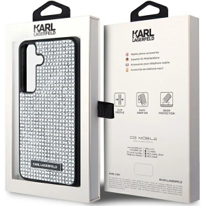 Etui Karl Lagerfeld KLHCS24SHDSPRS Samsung Galaxy S24 hardcase Rhinestone Metal Logo srebrny/silver