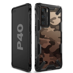 Hurtownia GSM - [OUTLET] Etui Ringke Fusion-X Huawei P40 Camo (Moro) Černé - OT-583 - {ean13} - Hurt
