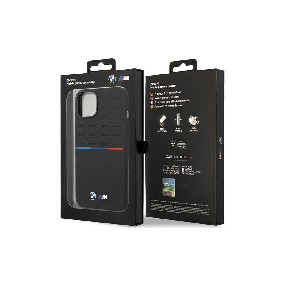Hurtownia GSM - Case BMW BMHMP15S22SMPK Apple iPhone 15 / 14 / 13 Hardcase M Silikon Muster MagSafe schwarz/black - BMW653 - {ean13} - Hurt