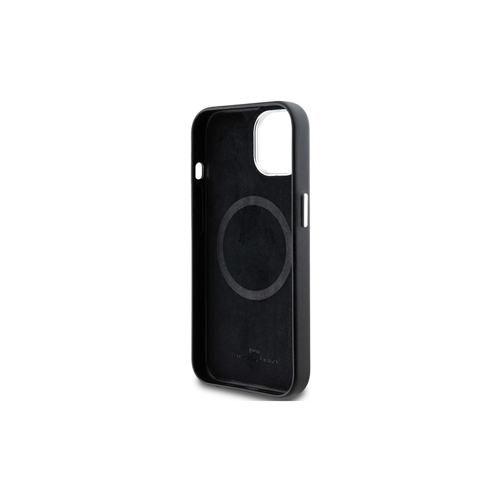 Hurtownia GSM - Etui BMW BMHMP15S23PUFWK Apple iPhone 15 / 14 / 13 Signature Wrapped Metal MagSafe negru/black - BMW654 - {ean13} - Hurt