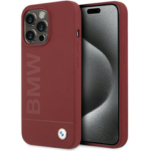 BMW Distributor - 3666339145521 - BMW657 - BMW BMHMP15XSLBLRE Apple iPhone 15 Pro Max hardcase Silicone Big Logo MagSafe red - B2B homescreen