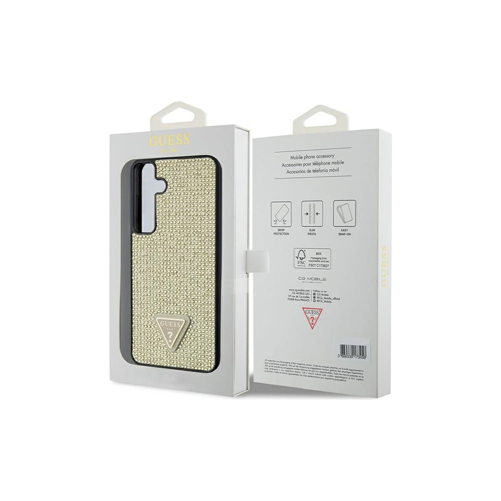 Hurtownia GSM - Etui Guess GUHCS24SHDGPPD Samsung Galaxy S24 hardcase Rhinestone Triangle zlatý/gold - GUE3346 - {ean13} - Hurt
