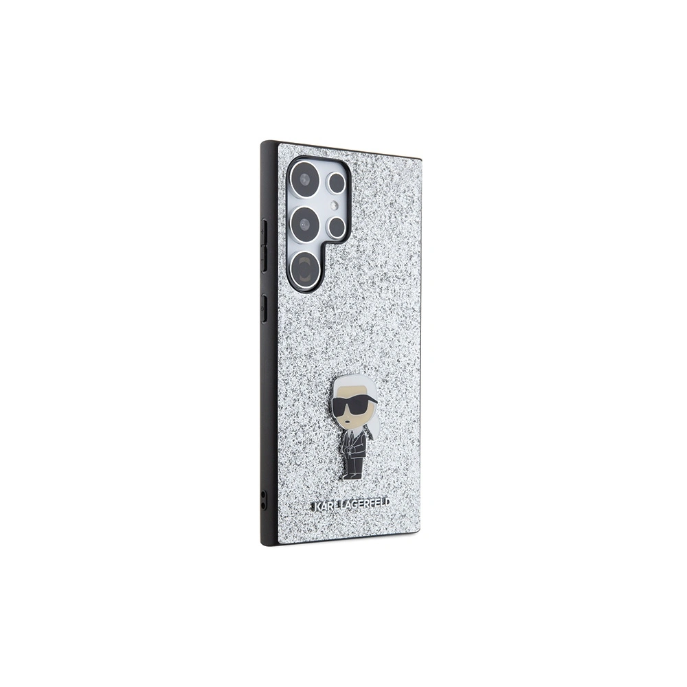 Hurtownia GSM - Case Karl Lagerfeld KLHCS24LGCNPSG Samsung Galaxy S24 Ultra Hardcase Fixed Glitter Ikonik Logo Metall-Pin silber/silver - KLD1919 - {ean13} - Hurt