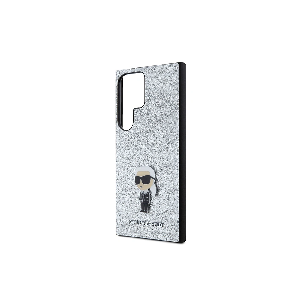 Hurtownia GSM - Case Karl Lagerfeld KLHCS24LGCNPSG Samsung Galaxy S24 Ultra Hardcase Fixed Glitter Ikonik Logo Metall-Pin silber/silver - KLD1919 - {ean13} - Hurt