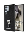 Case Karl Lagerfeld KLHCS24LGKNPSK Samsung Galaxy S24 Ultra Hardcase Fixed Glitter Ikonik Logo Metal Pin schwarz/black