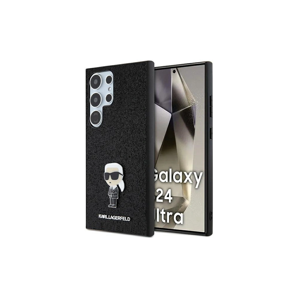 Hurtownia GSM - Case Karl Lagerfeld KLHCS24LGKNPSK Samsung Galaxy S24 Ultra Hardcase Fixed Glitter Ikonik Logo Metal Pin schwarz/black - KLD1920 - {ean13} - Hurt