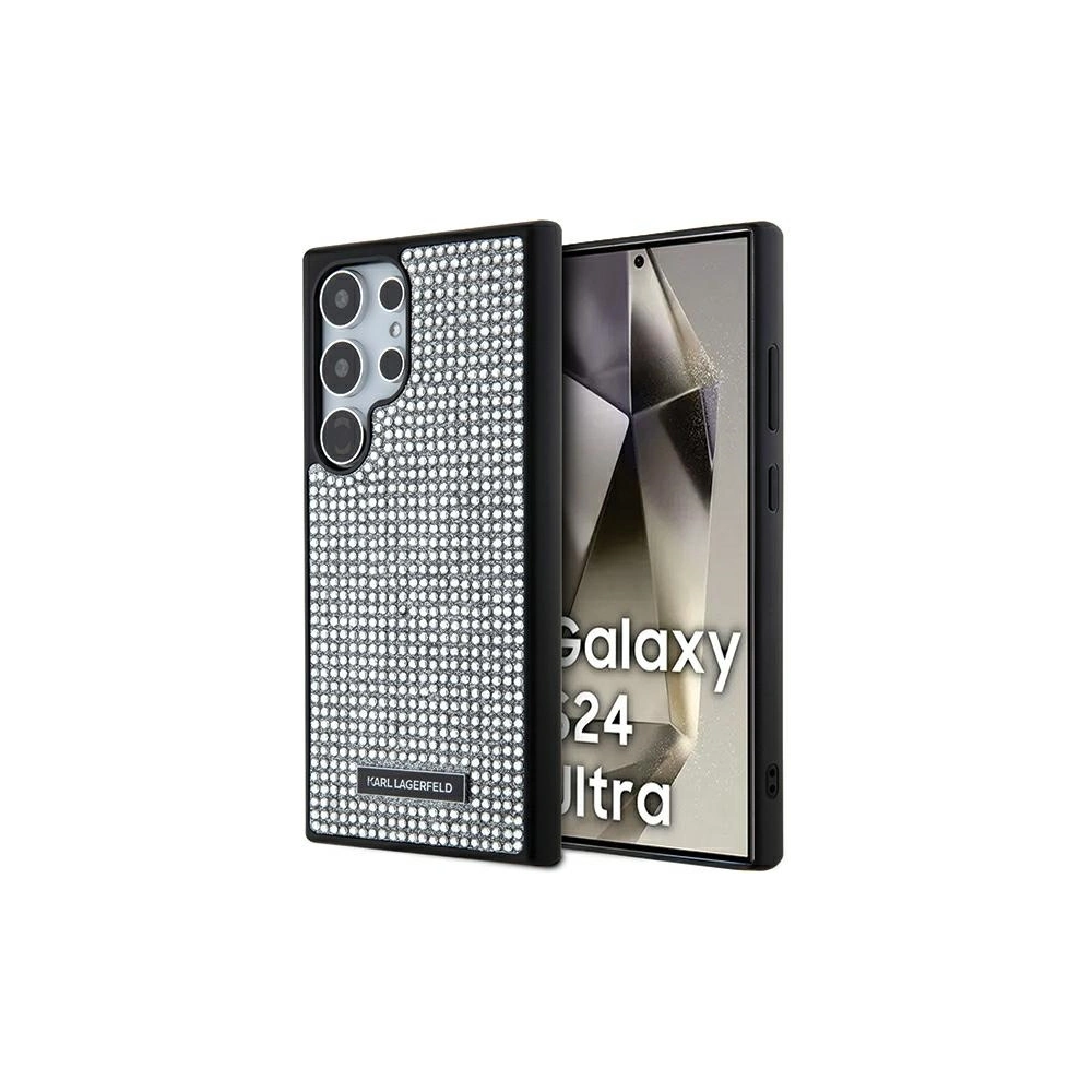 Hurtownia GSM - Case Karl Lagerfeld KLHCS24LHDSPRS Samsung Galaxy S24 Ultra Hardcase mit Strass Metall-Logo silber - KLD1922 - {ean13} - Hurt