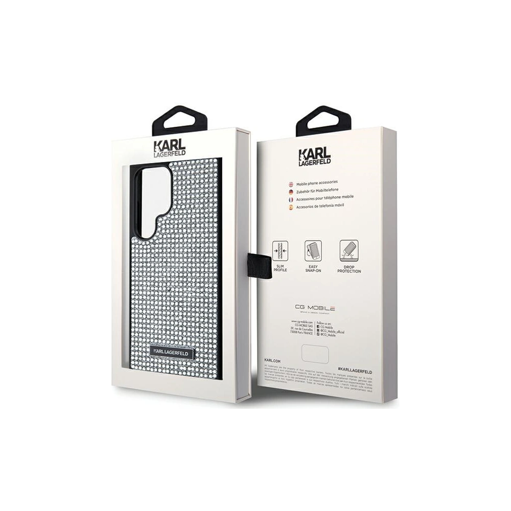 Hurtownia GSM - Etui Karl Lagerfeld KLHCS24LHDSPRS Samsung Galaxy S24 Ultra hardcase Rhinestone Metal Logo argintiu/silver - KLD1922 - {ean13} - Hurt