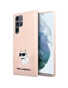 Etui Karl Lagerfeld KLHCS24LSNCHBCP Samsung Galaxy S24 Ultra hardcase Silicone Choupette różowy/pink