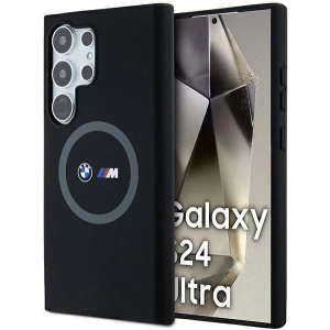 Hurtownia GSM - Case BMW BMHMS24L23SROK Samsung Galaxy S24 Ultra Hardcase M Silikon Gedruckter Ring MagSafe schwarz/black - BMW658 - {ean13} - Hurt