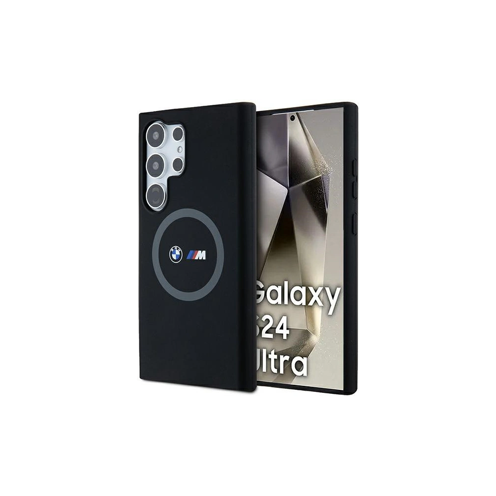 Hurtownia GSM - Etui BMW BMHMS24L23SROK Samsung Galaxy S24 Ultra hardcase M Silicone Printed Ring MagSafe černý/black - BMW658 - {ean13} - Hurt