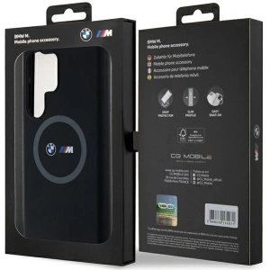 Hurtownia GSM - Case BMW BMHMS24L23SROK Samsung Galaxy S24 Ultra Hardcase M Silikon Gedruckter Ring MagSafe schwarz/black - BMW658 - {ean13} - Hurt
