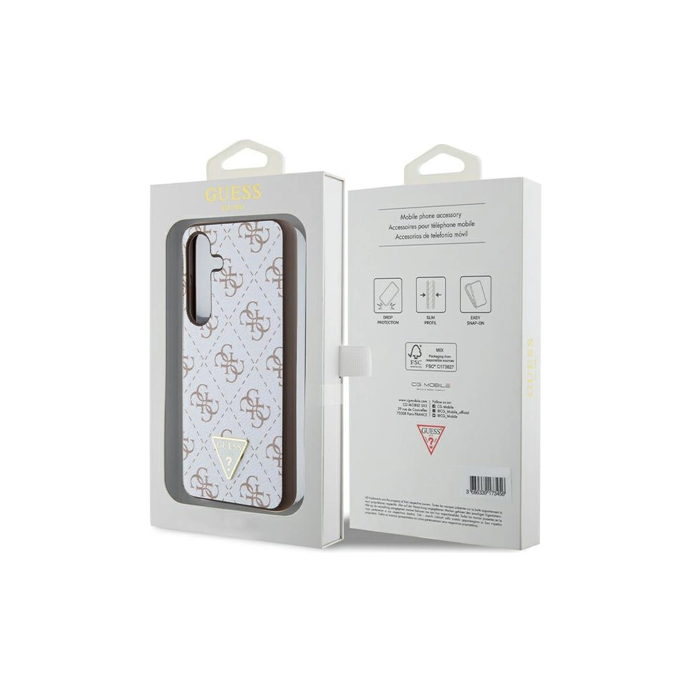 Hurtownia GSM - Etui Guess GUHCS24SPG4GPH Samsung Galaxy S24 hardcase 4G Triangle alb/white - GUE3349 - {ean13} - Hurt