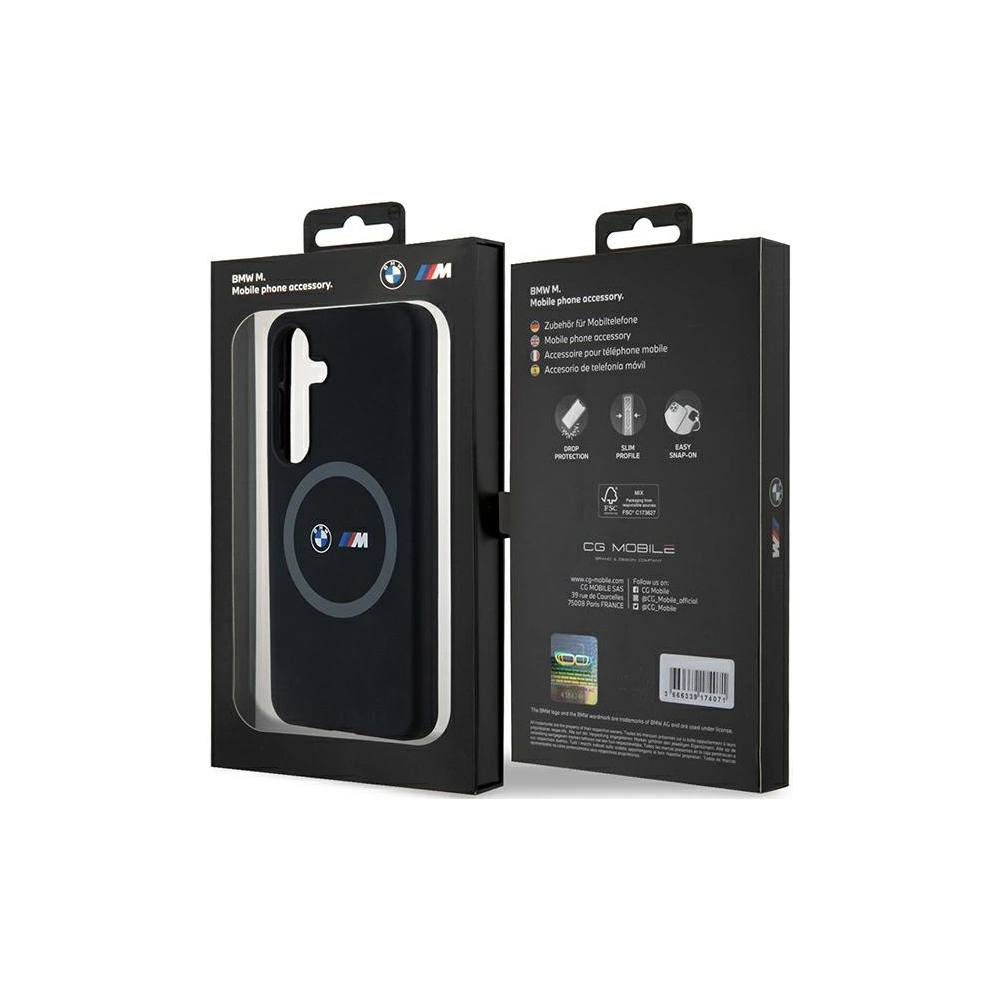 Hurtownia GSM - Etui BMW BMHMS24S23SROK Samsung Galaxy S24 hardcase M Szilikon Nyomtatott Gyűrű MagSafe fekete/black - BMW661 - {ean13} - Hurt