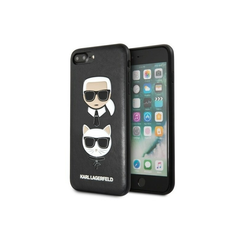 Karl Lagerfeld Distributor - 3700740419069 - KLD091BLK - Karl Lagerfeld KLHCI8LKICKC iPhone 7/8 Plus hardcase black Karl & Choupette - B2B homescreen