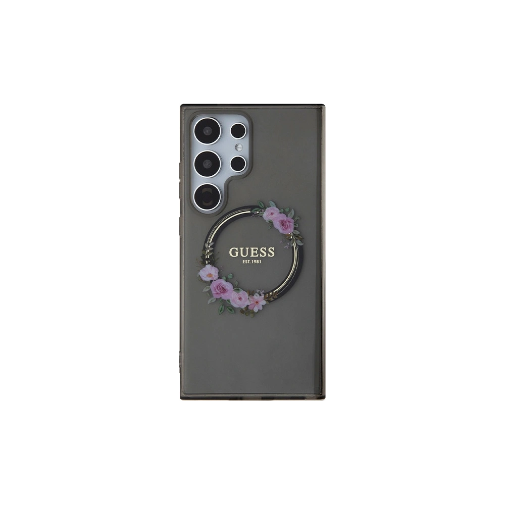 Hurtownia GSM - Etui Guess GUHMS24LHFWFCK Samsung Galaxy S24 Ultra hardcase IML Flowers Wreath MagSafe černý/black - GUE3351 - {ean13} - Hurt