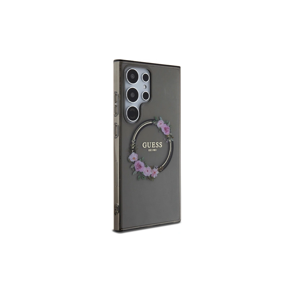 Hurtownia GSM - Etui Guess GUHMS24LHFWFCK Samsung Galaxy S24 Ultra hardcase IML Flowers Wreath MagSafe černý/black - GUE3351 - {ean13} - Hurt