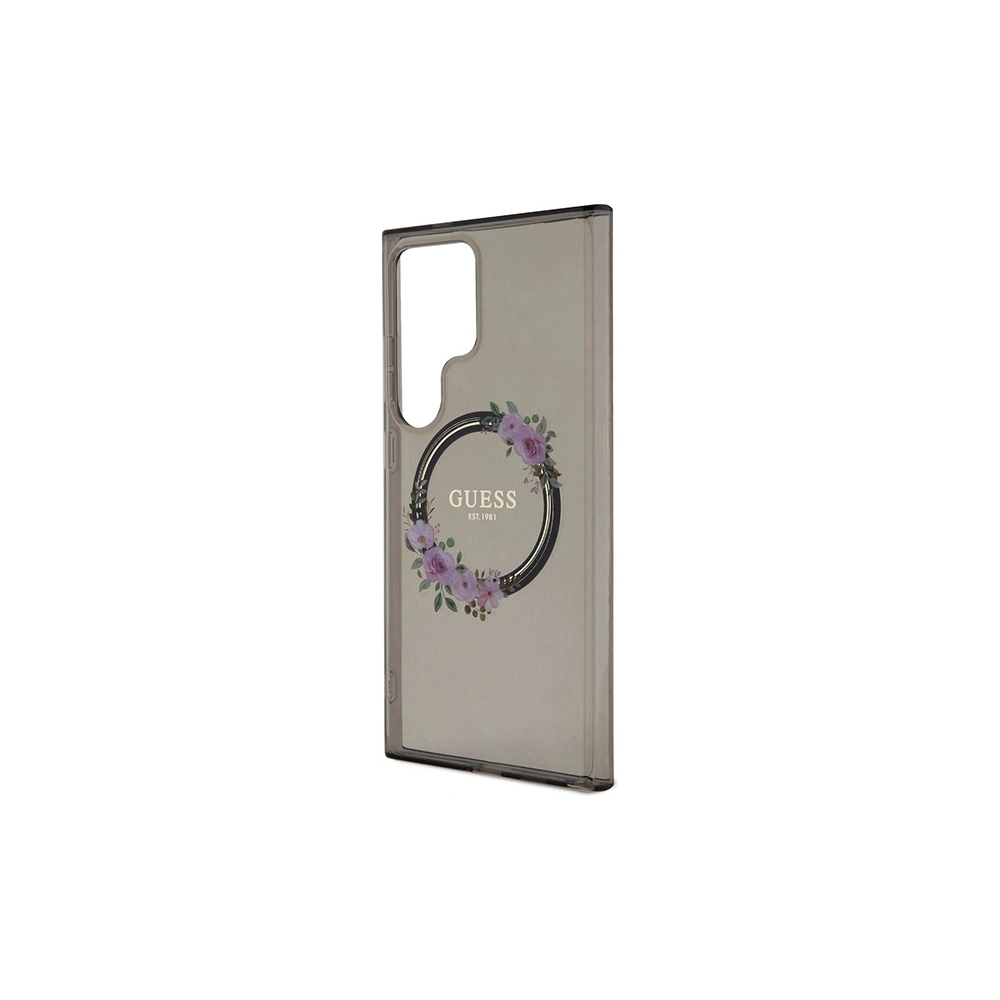 Hurtownia GSM - Etui Guess GUHMS24LHFWFCK Samsung Galaxy S24 Ultra hardcase IML Flowers Wreath MagSafe černý/black - GUE3351 - {ean13} - Hurt