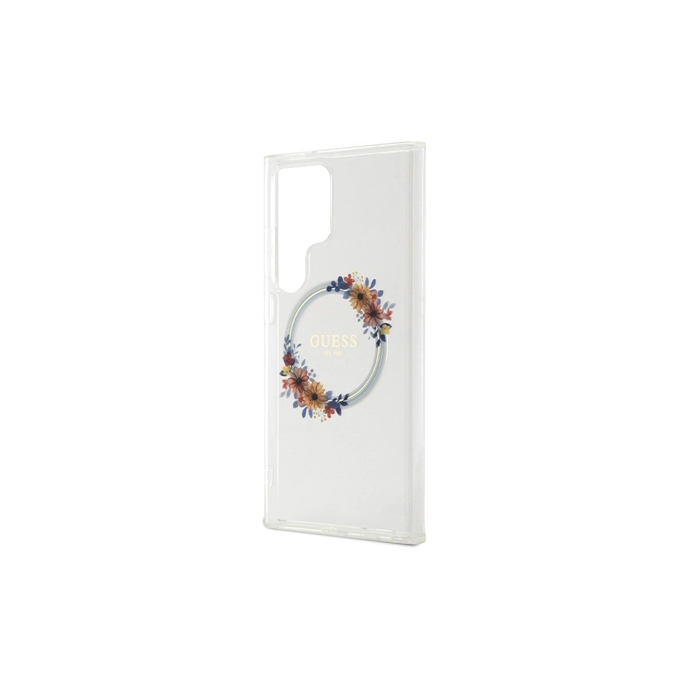 Hurtownia GSM - Etui Guess GUHMS24LHFWFCT Samsung Galaxy S24 Ultra hardcase IML Flowers Wreath MagSafe průhledný/transparentní - GUE3352 - {ean13} - Hurt