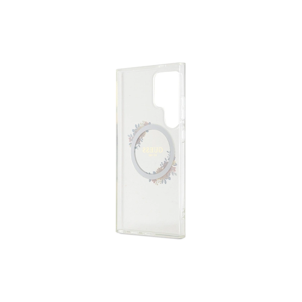 Wholesale Guess GUHMS24LHFWFCT Samsung Galaxy S24 Ultra hardcase IML Flowers Wreath MagSafe transparent - GUE3352 - {ean13} - Hurt