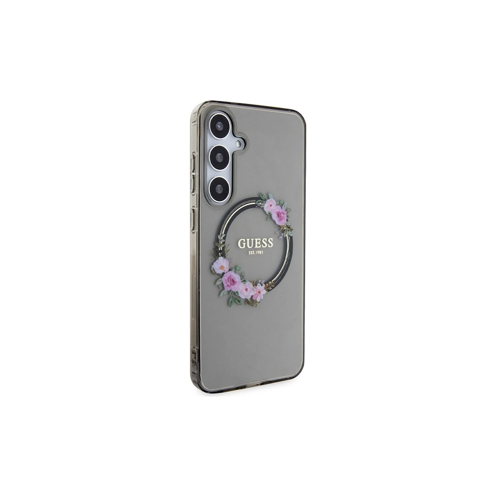 Hurtownia GSM - Etui Guess GUHMS24MHFWFCK Samsung Galaxy S24+ Plus hardcase IML Flowers Wreath MagSafe negru/black - GUE3353 - {ean13} - Hurt