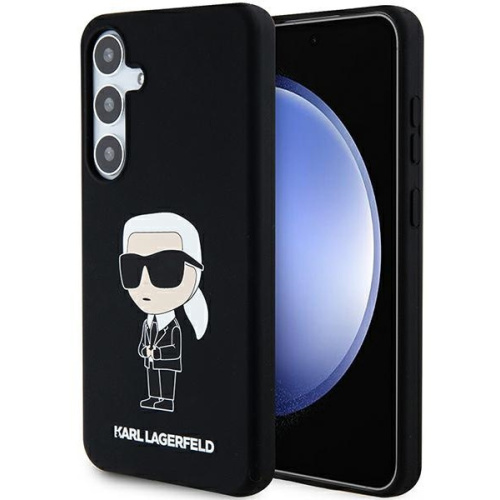 Karl Lagerfeld Distributor - 3666339242299 - KLD1926 - Karl Lagerfeld KLHCS24SSNIKBCK Samsung Galaxy S24 hardcase Silicone Ikonik black - B2B homescreen