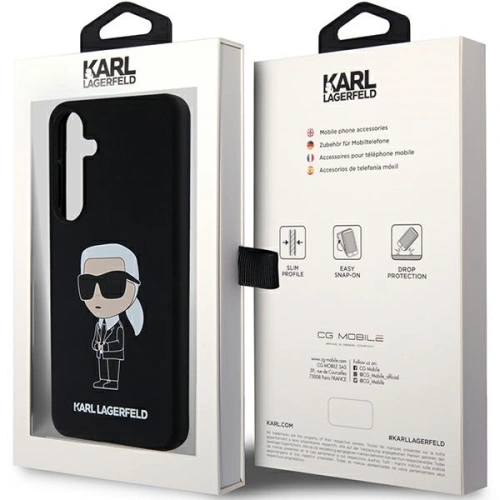 Etui Karl Lagerfeld KLHCS24SSNIKBCK Samsung Galaxy S24 hardcase Silicone Ikonik czarny/black