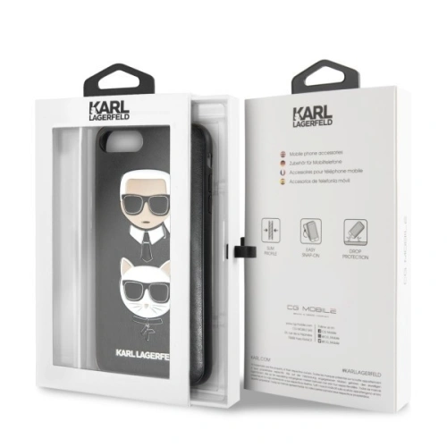 Karl Lagerfeld KLHCI8LKICKC iPhone 7/8 Plus hardcase czarny/black Karl & Choupette