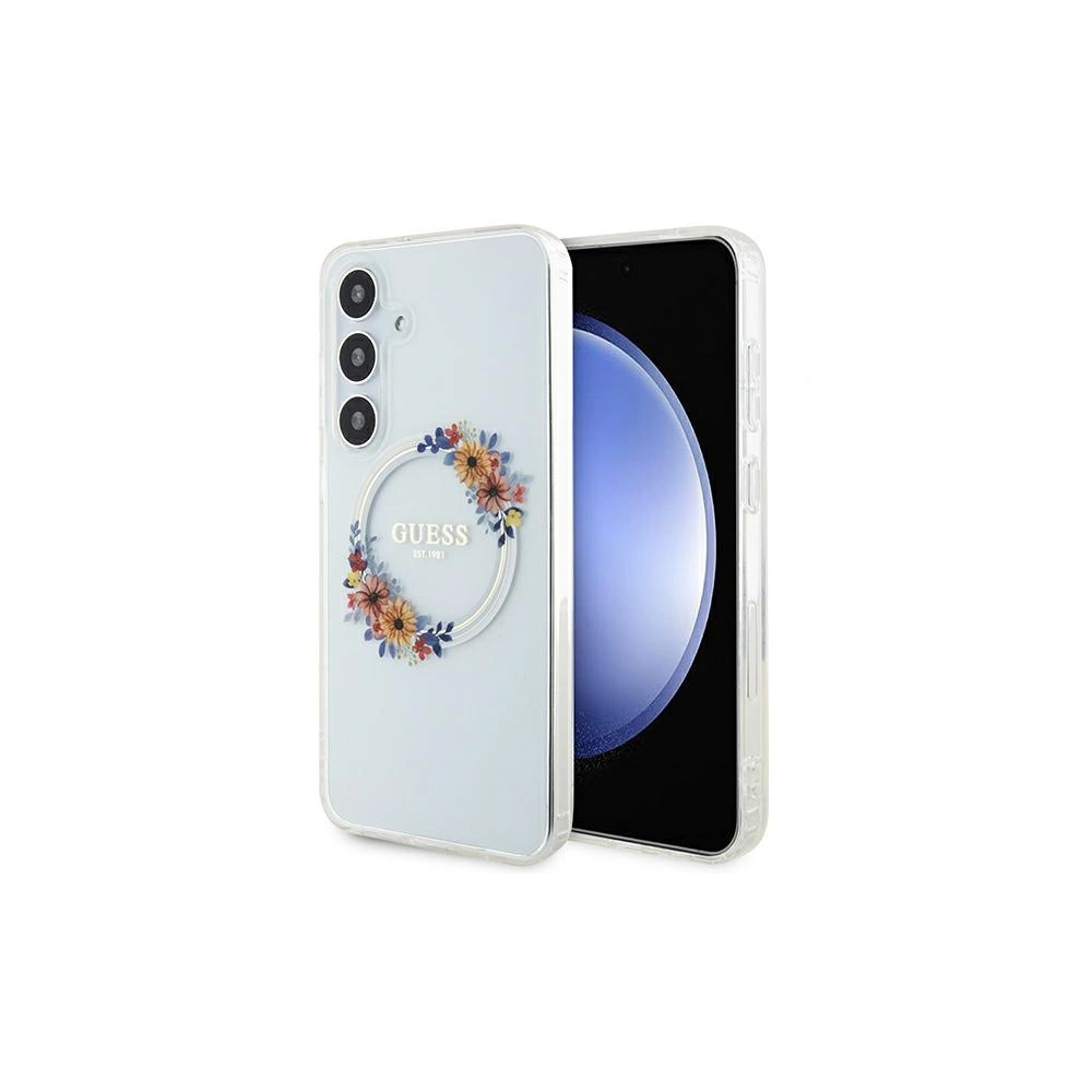 Hurtownia GSM - Etui Guess GUHMS24MHFWFCT Samsung Galaxy S24+ Plus hardcase IML Flori Coroană MagSafe transparent/transparent - GUE3354 - {ean13} - Hurt