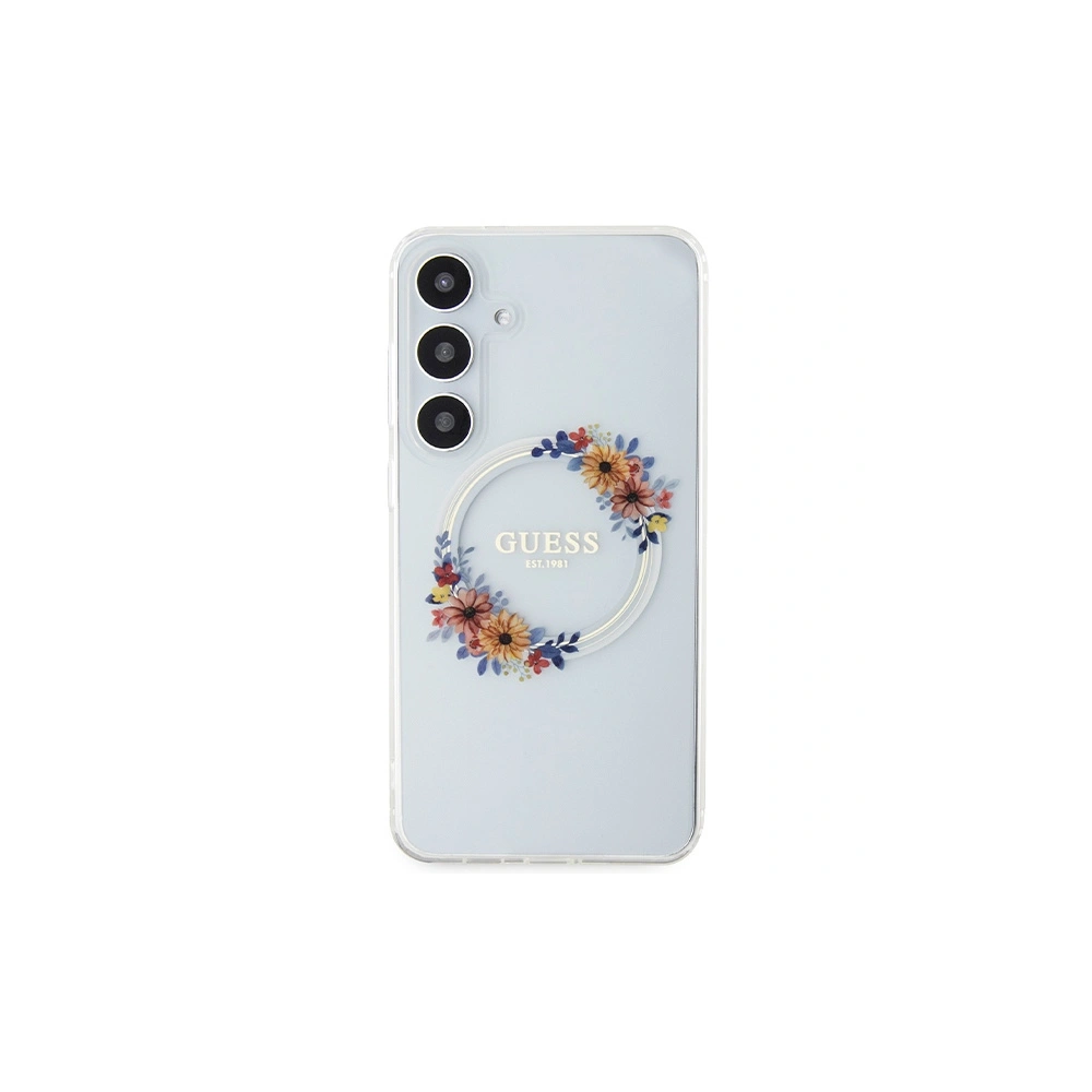 Hurtownia GSM - Etui Guess GUHMS24MHFWFCT Samsung Galaxy S24+ Plus hardcase IML Flori Coroană MagSafe transparent/transparent - GUE3354 - {ean13} - Hurt