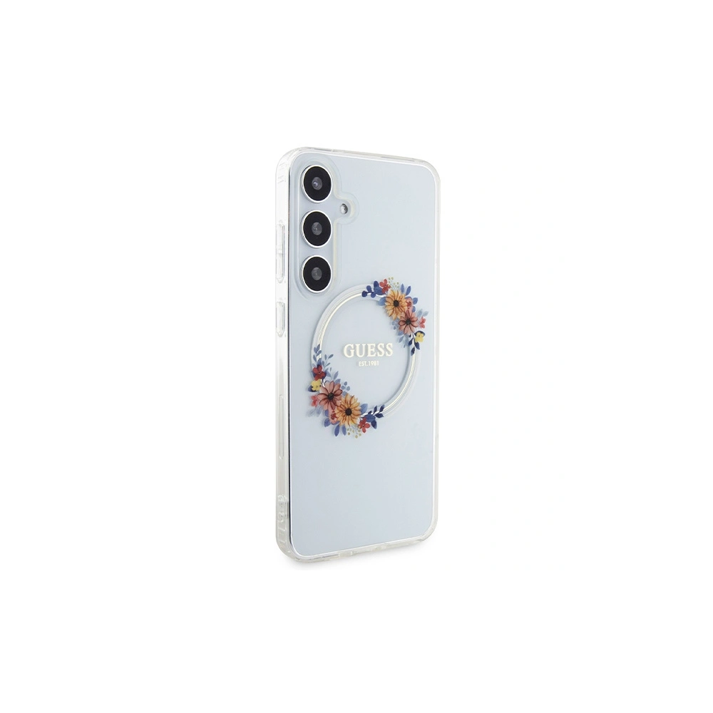 Hurtownia GSM - Etui Guess GUHMS24MHFWFCT Samsung Galaxy S24+ Plus hardcase IML Flori Coroană MagSafe transparent/transparent - GUE3354 - {ean13} - Hurt