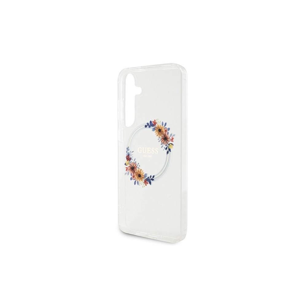 Hurtownia GSM - Etui Guess GUHMS24MHFWFCT Samsung Galaxy S24+ Plus kemény tok IML Virágkoszorú MagSafe átlátszó/átlátszó - GUE3354 - {ean13} - Hurt