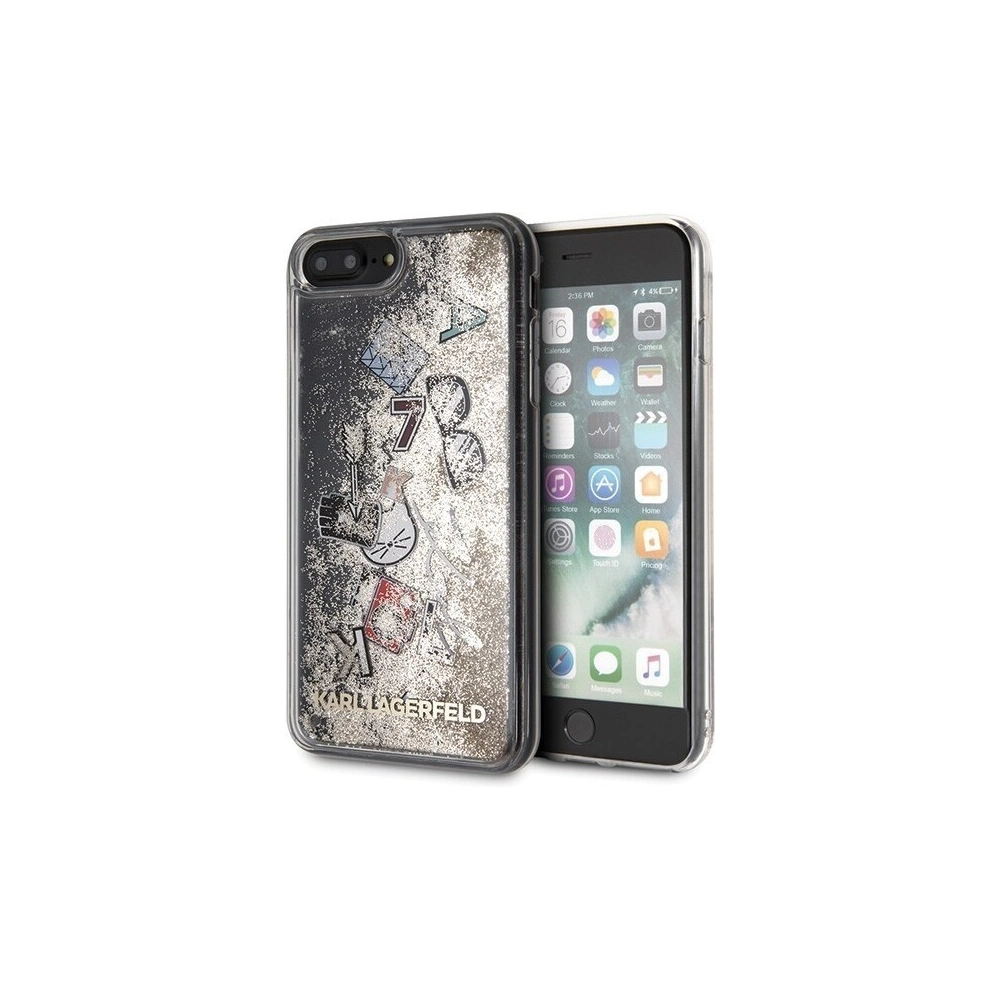 Hurtownia GSM - Karl Lagerfeld KLHCI8LKSICGO iPhone 7/8 Plus złoty/gold hard case Iconic Liquid Glitter - KLD093GLD - {ean13} - Hurt