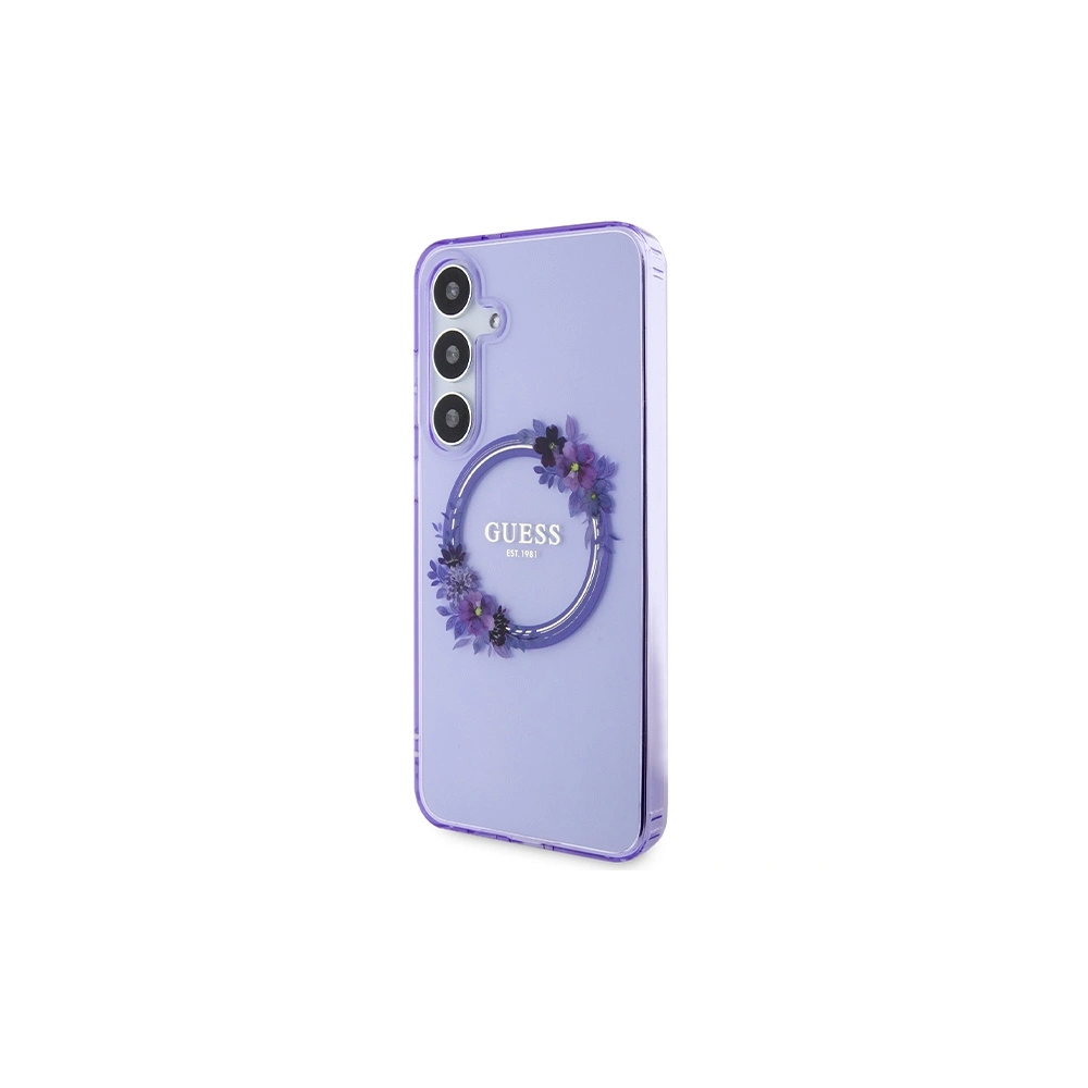 Hurtownia GSM - Etui Guess GUHMS24MHFWFCU Samsung Galaxy S24+ Plus hardcase IML Flori Coroană MagSafe violet/purple - GUE3355 - {ean13} - Hurt