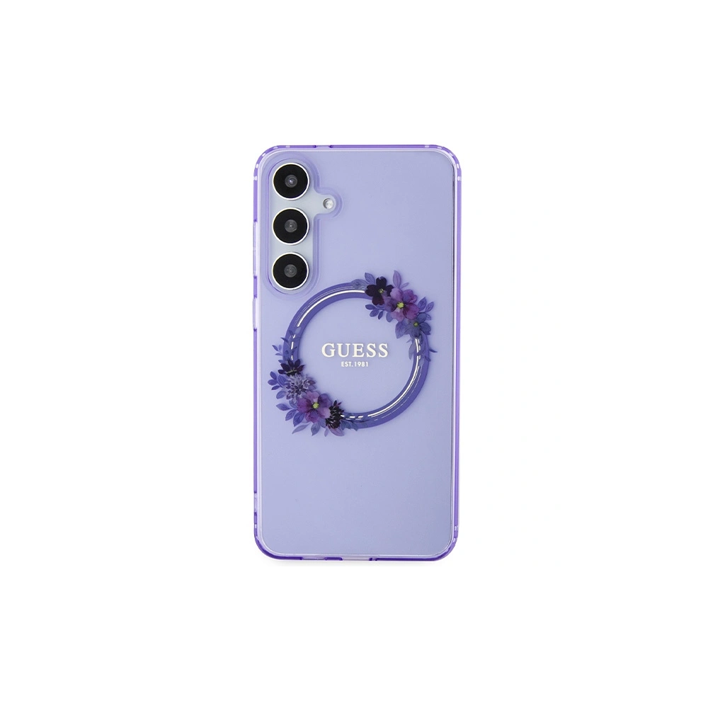 Hurtownia GSM - Etui Guess GUHMS24MHFWFCU Samsung Galaxy S24+ Plus hardcase IML Flori Coroană MagSafe violet/purple - GUE3355 - {ean13} - Hurt