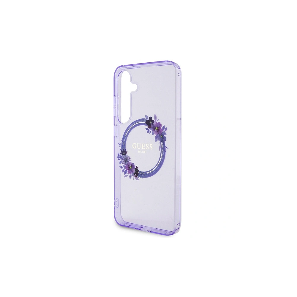 Hurtownia GSM - Etui Guess GUHMS24MHFWFCU Samsung Galaxy S24+ Plus hardcase IML Flori Coroană MagSafe violet/purple - GUE3355 - {ean13} - Hurt