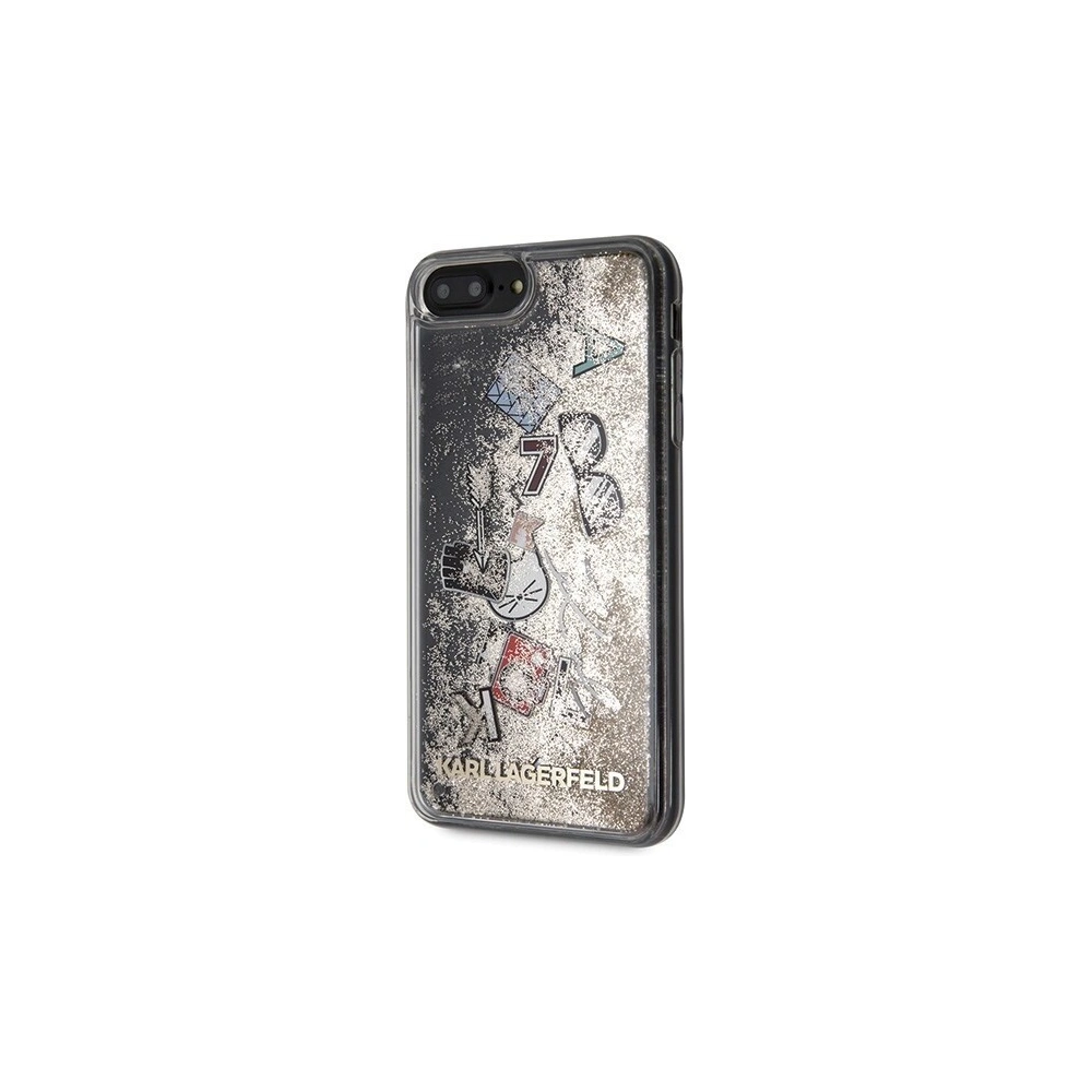 Hurtownia GSM - Karl Lagerfeld KLHCI8LKSICGO iPhone 7/8 Plus gold/hartes Gehäuse Iconic Liquid Glitter - KLD093GLD - {ean13} - Hurt