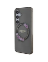 Wholesale Guess GUHMS24SHFWFCK Samsung Galaxy S24 hardcase IML Flowers Wreath MagSafe black - GUE3356 - {ean13} - Hurt