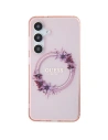 Wholesale Guess GUHMS24SHFWFCP Samsung Galaxy S24 hardcase IML Flowers Wreath MagSafe pink - GUE3357 - {ean13} - Hurt