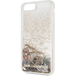 Hurtownia GSM - Karl Lagerfeld KLHCI8LKSICGO iPhone 7/8 Plus złoty/gold hard case Iconic Liquid Glitter - KLD093GLD - {ean13} - Hurt