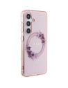 Wholesale Guess GUHMS24SHFWFCP Samsung Galaxy S24 hardcase IML Flowers Wreath MagSafe pink - GUE3357 - {ean13} - Hurt