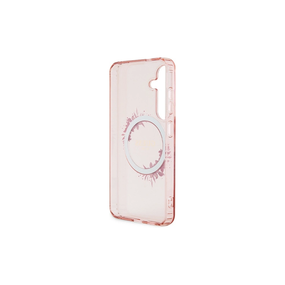 Hurtownia GSM - Etui Guess GUHMS24SHFWFCP Samsung Galaxy S24 hardcase IML Flowers Wreath MagSafe różowy/pink - GUE3357 - {ean13} - Hurt